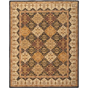 Gold Tan And Black Geometric Hand Tufted Area Rug - 1 of 4