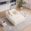 Okak Modern Oversized Corduroy Longue Sleeper Sofa Chair with Pillows,Deep Seat Single Sofa for Living Room,Apartment,Guestroom - 2 of 4