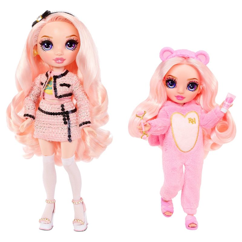 Rainbow High Jr High PJ Party Bella Pink 9&#39;&#39; Posable Doll with Soft One Piece Pajama, Slippers, Play Accessories, 5 of 11
