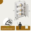 WhizMax Rattan Shoe Storage Cabinet with 3 Flip Drawers, Freestanding Organizer with Adjustable Shelves for Entryway, Narrow Shoe Rack Cabinet - 2 of 4