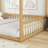 Full Size Canopy Bed with Fence and Guardrails for Bedroom or Apartment - 4 of 4