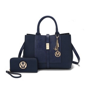 MKF Collection Yola Women’s Satchel Vegan Leather Bag and Wallet by Mia K- 2PCS Set - 1 of 4