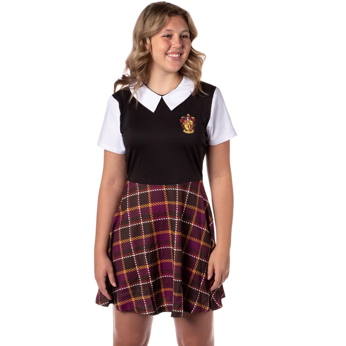 Harry Potter Juniors Costume Dress Plaid Skirt, All 4 Houses Available