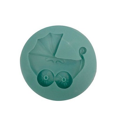 O'Creme Baby Carriage Silicone Fondant Mold - 2" x 1" - Green