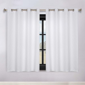 Modern Farmhouse Textured Waves Room Darkening Semi-Blackout Curtains, Set of 2 by Blue Nile Mills - 1 of 4