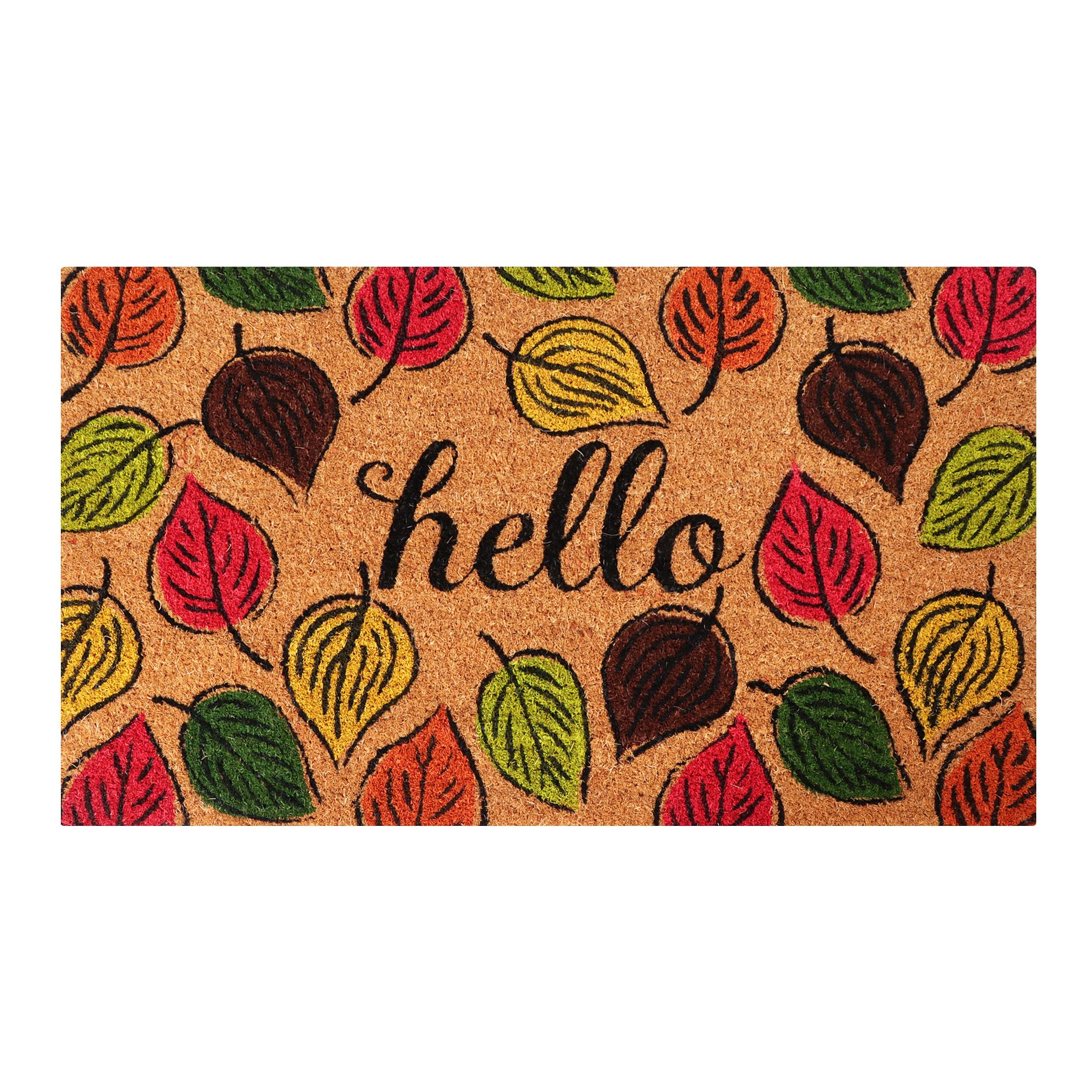 A1HC Natural Coir Doormat, 18" x 30", Heavy-Duty, Non-Slip PVC Backing Entrance Mat