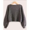 TIME HOLLOW Marled Lantern Sleeve Knit Sweater - 2 of 3
