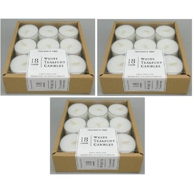 54ct Tea Lights White - Bullseye's Playground™