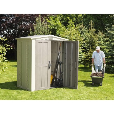 Keter 6' x 3' Taupe and Brown Resin Outdoor Storage Shed