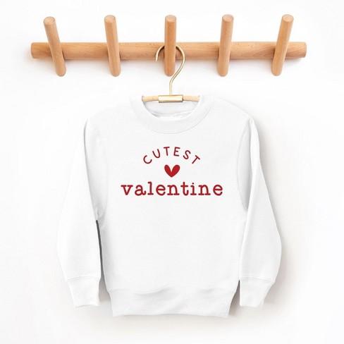 The Juniper Shop Cutest Valentine Youth Graphic Sweatshirt XS White