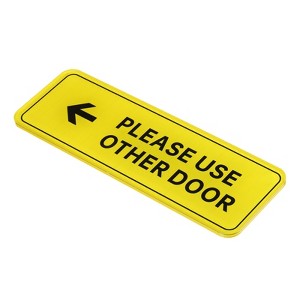Unique Bargains Acrylic Self-Adhesive Business Please Use Other Door Left Arrow Sign - 1 of 4