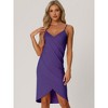 cheibear Women's Cover Ups Beach Seaside Summer Backless Spaghetti Strap Dress Sarongs Wrap - 2 of 4