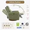 Spruce & Spring Power Swivel Recliner Chair Triple-Motor Nursery Glider Moss Green - 2 of 4