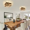 DAKAFUL Wooden 4-Light Flush Mount Ceiling Light ¨C Farmhouse Black Ceiling Lamp for Kitchen Island, Living Room, Bedroom (Bulb Not Included)- Wood - 4 of 4