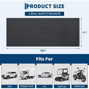 4 x 6 FT Garage Floor Mat, 2.8mm Thickened PVC Rubber Trailer Mat, Non-Slip Floor Protector Mat for Garage, Warehouse, Gyms, Trailer, SUV - 1 of 4