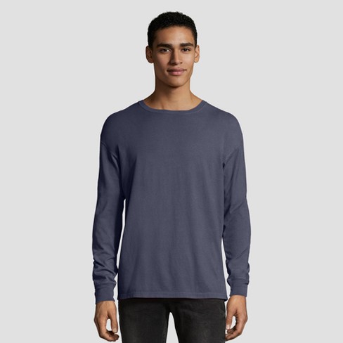 Hanes 1901 Men's Long Sleeve T-shirt - Slate Xxl : Target