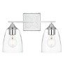 Elegant Lighting Harris 2 light Chrome and Clear Bath Sconce - 2 of 2