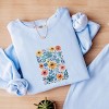 Simply Sage Market Watercolor Daisy Garden Lightweight Garment Dyed Sweatshirt - 3 of 4