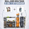 MOEPISY Garage Sports Equipment Organizer, Ball Storage Stand, Indoor Golf Bags Stand for Garage - 3 of 4