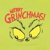 Seven Times Six Dr Seuss Grinch Merry Grinchmas Large Glaring Eyes Men's Graphic Hoodie Green - 3 of 4