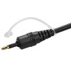 Monoprice Digital Optical Audio Cable - 6 Feet - TosLink to Mini TosLink Male/Male, 5.0mm Outside Diameter, Gold plated ferrule - 3 of 4