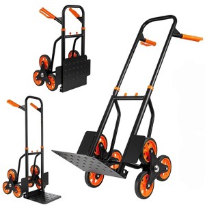 440 LBS Stair Climbing Dolly, Stair Climber Hand Truck Dolly with 6 Wheels & Telescoping Handle, 2 in 1 Stair Climbing Hand Trucks for Stairs - 1 of 4