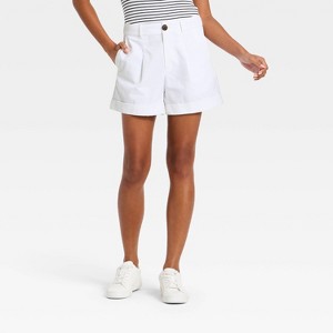 Women's High-Rise Linen Tailored Shorts - A New Day™ - 1 of 3
