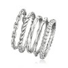 Ross-Simons Sterling Silver Jewelry Set: 5 Stackable Rings - 3 of 4
