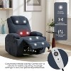 Electric Corduroy Rocking Recliner Chair，Adjustable Massage Heat, USB Port, Dual Side Pockets, Cup Holders，Cozy Lounge for Living Room，Bedroom - 4 of 4