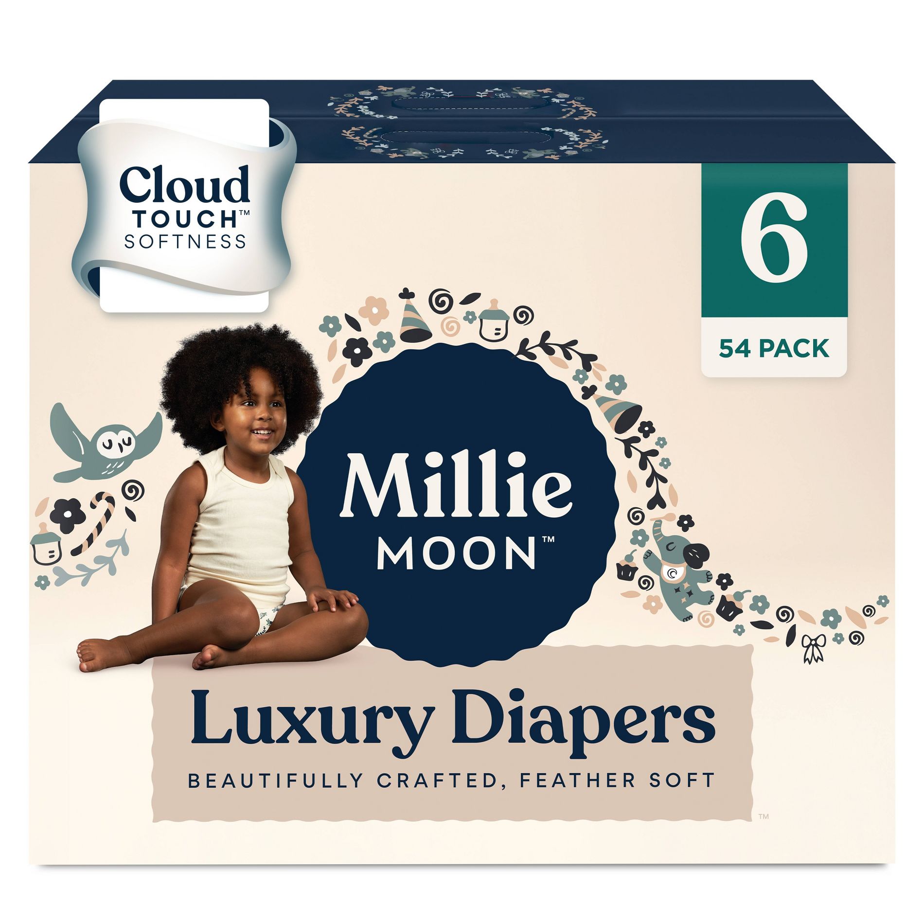 Millie Moon Luxury Disposable Diapers - Size 6 - 54ct