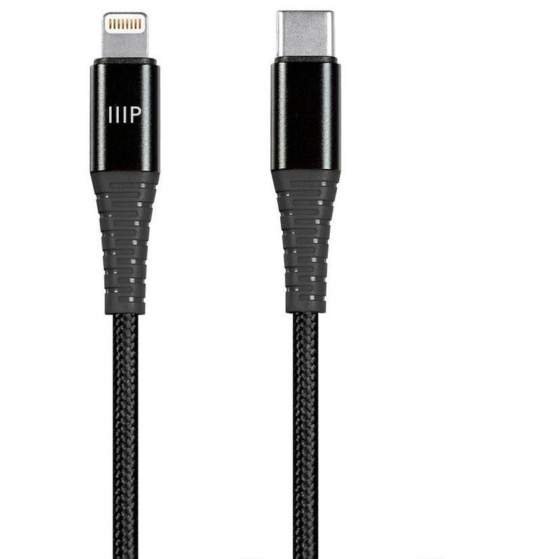 Monoprice AtlasFlex Series Durable MFi Certified Lightning to USB Type-C Rapid Charge & Sync Kevlar-Reinforced Nyl, 1 of 7