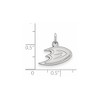 Black Bow Jewelry 10k White Gold Anaheim Ducks NHL Extra Small Pendant - 2 of 3