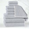 Viscose Cotton Blend Medium Weight Soft Textured Ribbed Towel Set by Blue Nile Mills - 2 of 4