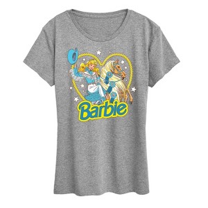 Women's - Barbie - Retro Western Comic-Women's Short Sleeve Graphic T-Shirt Short Sleeve Graphic T-Shirt - 1 of 4