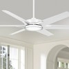 65" Minka Aire Deco Flat White Outdoor CCT LED Ceiling Fan with Remote - 2 of 4