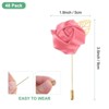 Unique Bargains Ribbon Alloy Outdoor Wedding Rose Flower Lapel Pin 48 Pcs - 3 of 4