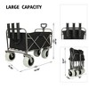 NAYSAYE Wagons Fishing Cart with Rod Holders and All Terrain Wheels for Beach and Outdoor Use, Black, 44.88"*25.98"*44.49" - 3 of 4