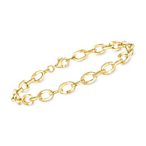 Ross-Simons 10kt Yellow Gold Flat Oval-Link Bracelet - 1 of 3