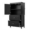 NicBex 2-Door Floor Bathroom Storage Cabinet with Drawers & Adjustable Shelves, Multi-Use for Bathroom or Kitchen - 2 of 4