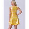 INSPIRE CHIC Women's Christmas Metallic Sleeveless High Waist Party Holographic Dress - 4 of 4