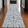 Charcoal Ivory And Light Blue Oriental Area Rug - 2 of 4