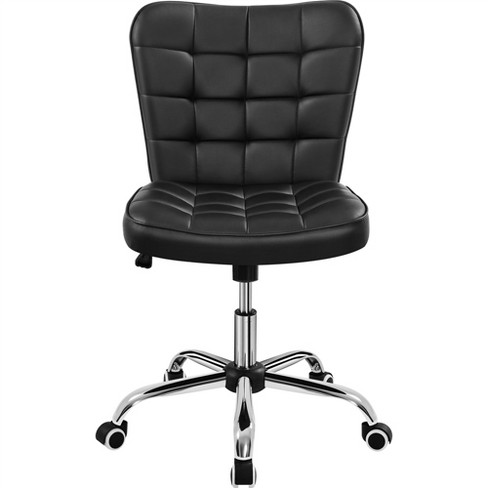 Costway Mid Back Armless Office Chair Adjustable Swivel Fabric Task Desk  Chair : Target