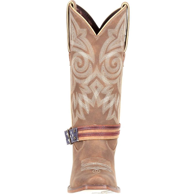 Women's Durango Flag Accessory Western Boot, DRD0208. Brown, 3 of 8