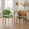 Art Leon Faux Leather and Bentwood Dining Chair with Metal Legs, Set of 2 - 2 of 4
