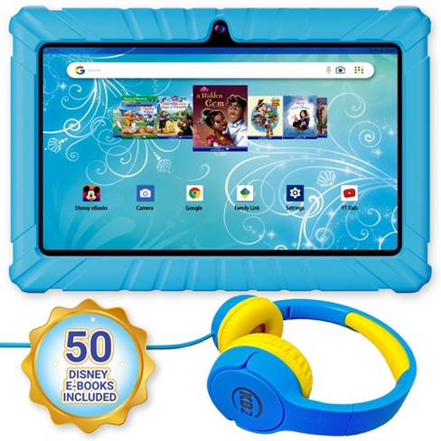 Contixo 7” V8-2 Kids Android 11 Bluetooth Wi-Fi Pro HD Tablet 32GB  Featuring 50 Disney eBooks with headphones