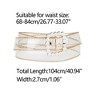 INSPIRE CHIC Women's Clear Transparent Square Pin Buckle Waist Belts - 3 of 4