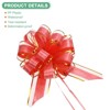 Unique Bargains Plastic Tree Stripes Gold Edge Large Satin Pull Bows 12 Pcs - 2 of 4