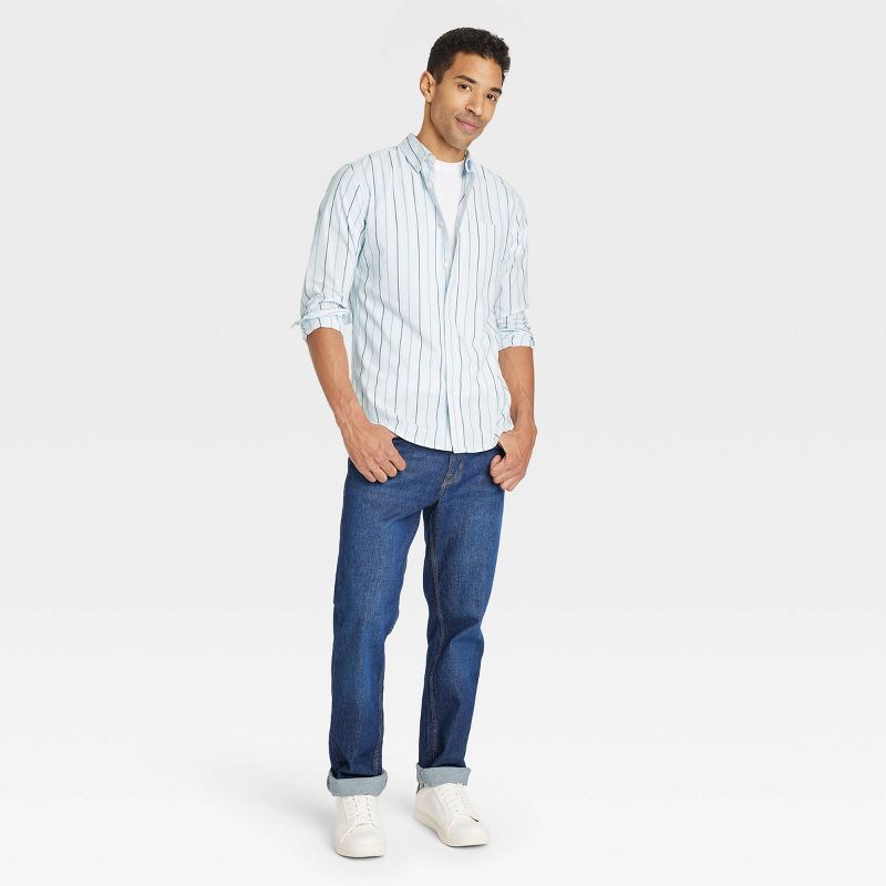 Men's Long Sleeve Slim Fit Button-Down Shirt - Goodfellow & Co™, 4 of 5