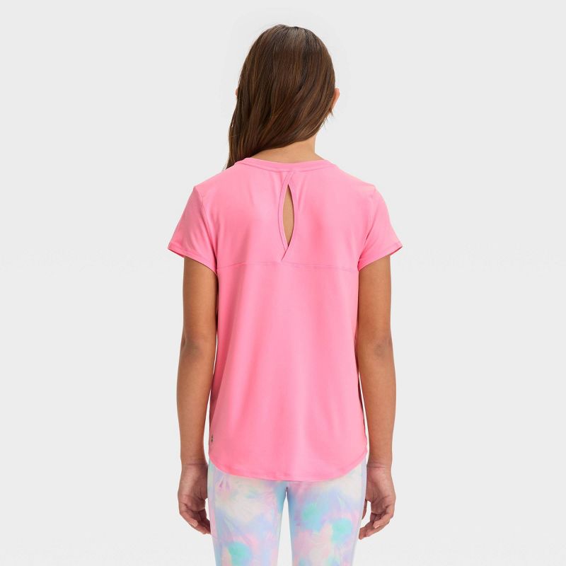 Girls' Short Sleeve Fashion T-Shirt - All In Motion™, 3 of 5