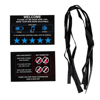 Best Paper Greetings 2 Pack Hanging Rideshare Sign, Accessories for Car Headrest  (4 x 6 In)